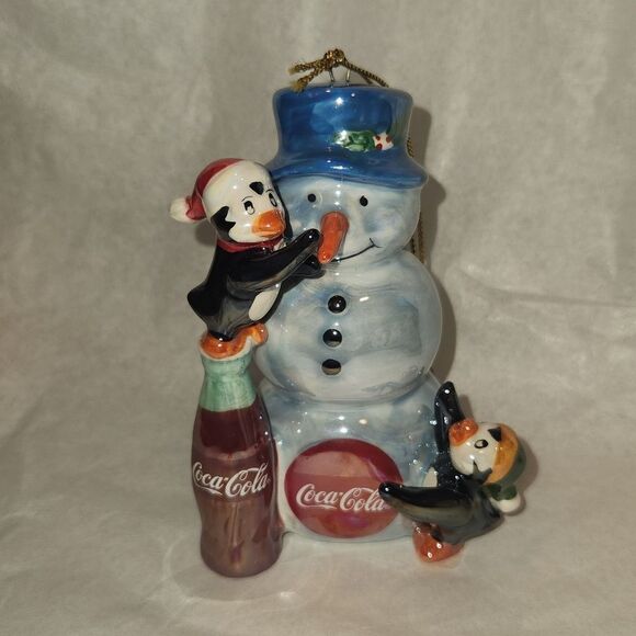 Coca Cola 2003 Snowman Christmas Ornament - Picture 1 of 3